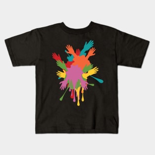 Colorful hands up Kids T-Shirt